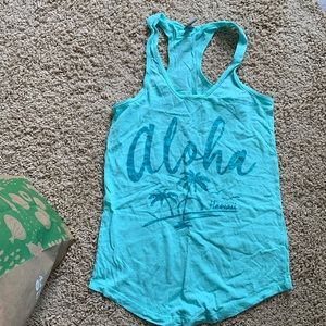 Teal Aloha shirt